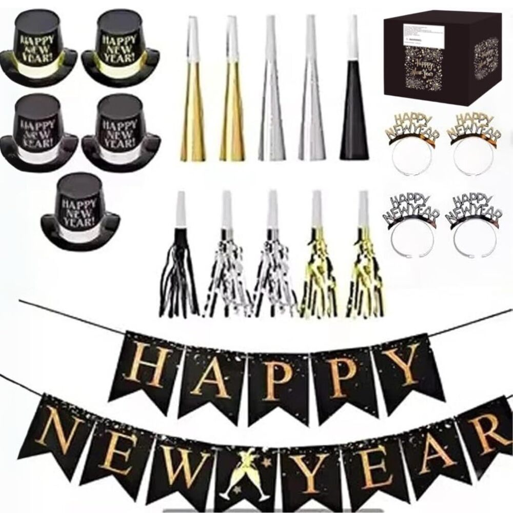 9022 New Years Eve Party Supplies for 10 New Year Eve Celebration